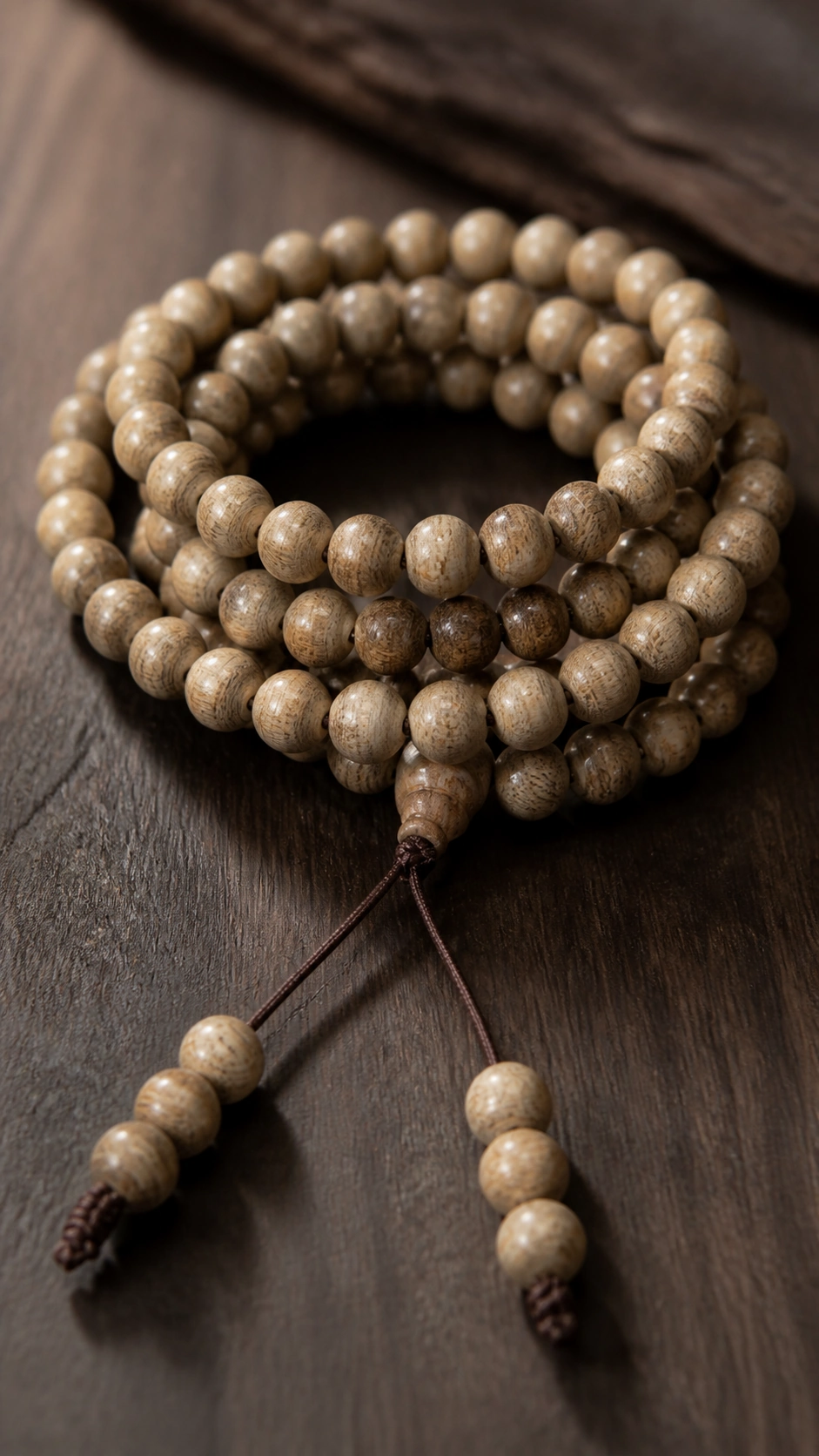 Hainan Agarwood Turquoise Cube Bracelet, 7mm product view showing materials, bead shape, texture and design details, wood grain and material detail