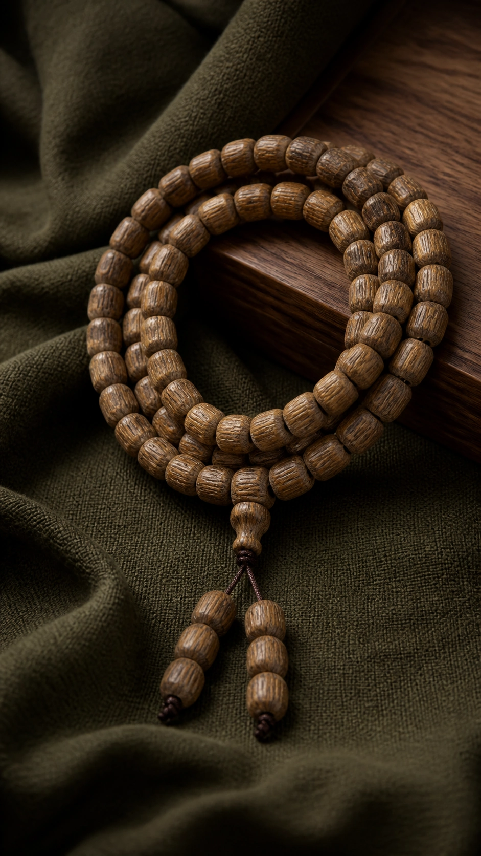 Da Lat Agarwood Multi-Wrap Bracelet, 7mm - Material Detail
