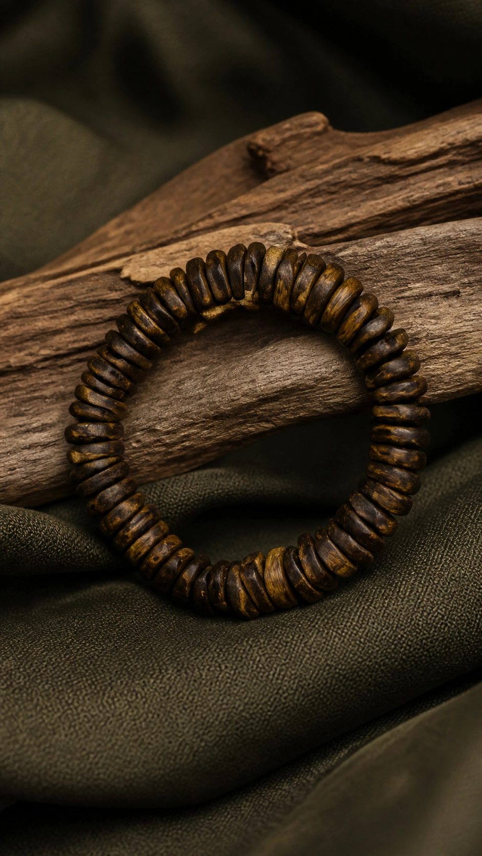 Brunei Agarwood Freeform Bracelet, 10-15g - Material Detail