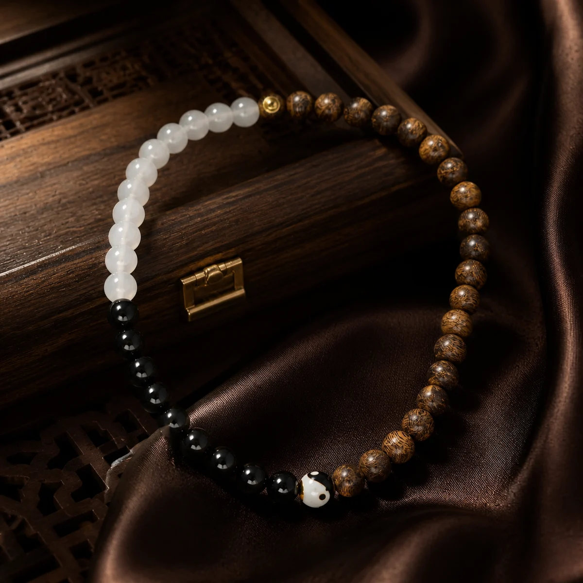 Red Sandalwood Zodiac Bracelet Styled Scene
