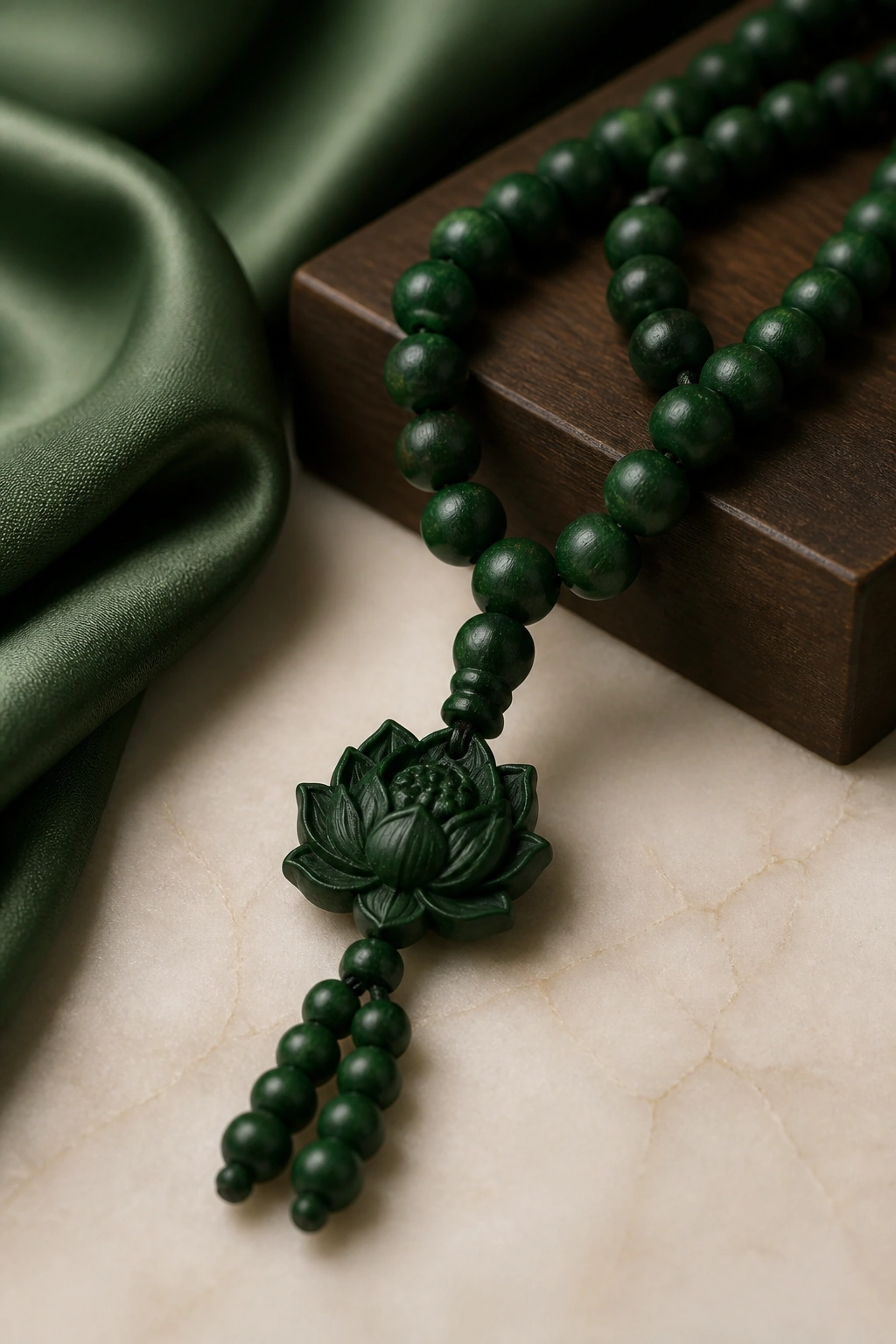 Mengling Hexiang 108-Bead Lotus Mala, 8mm - image 3