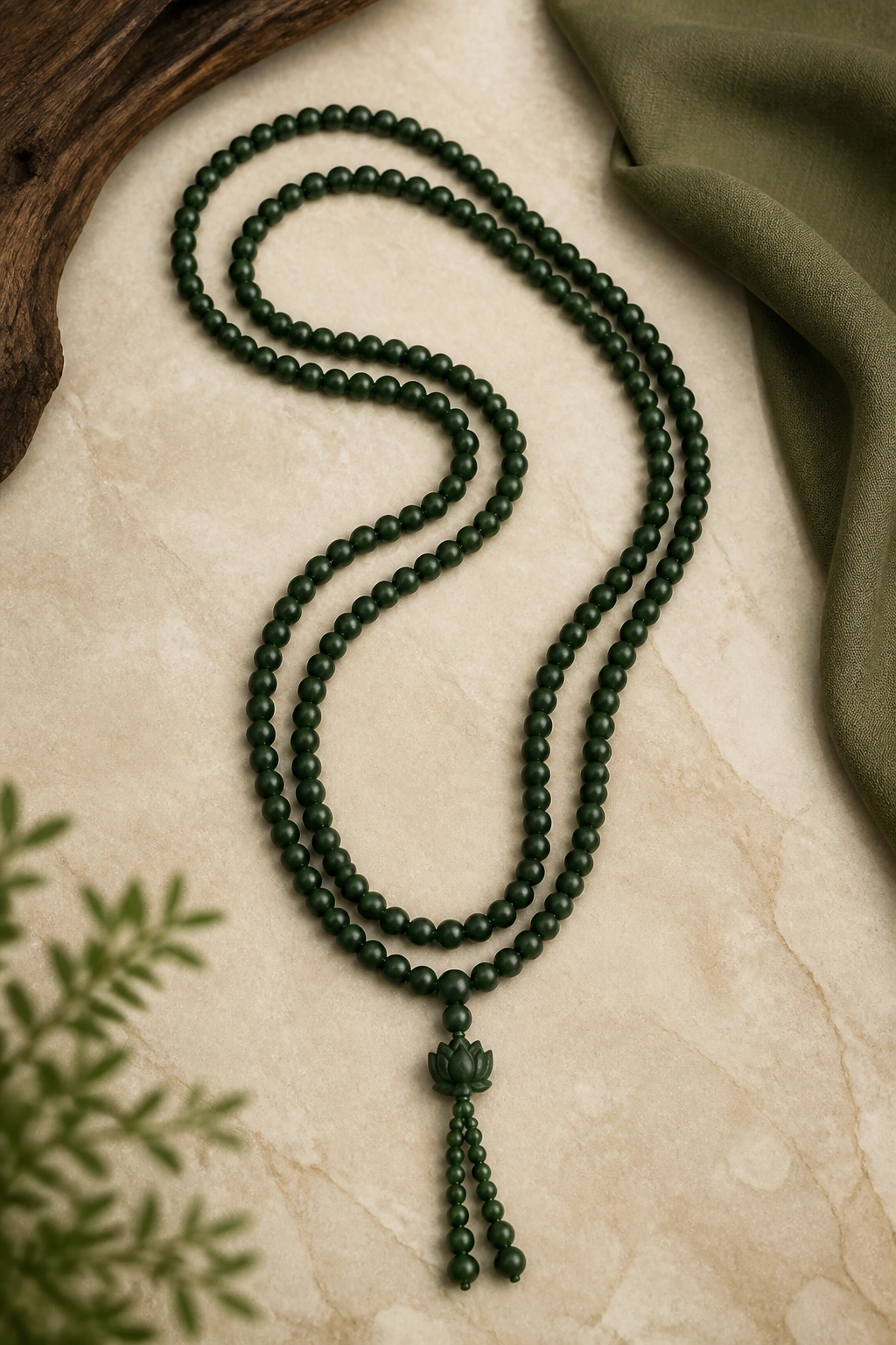 Mengling Hexiang 108-Bead Lotus Mala, 8mm - image 4
