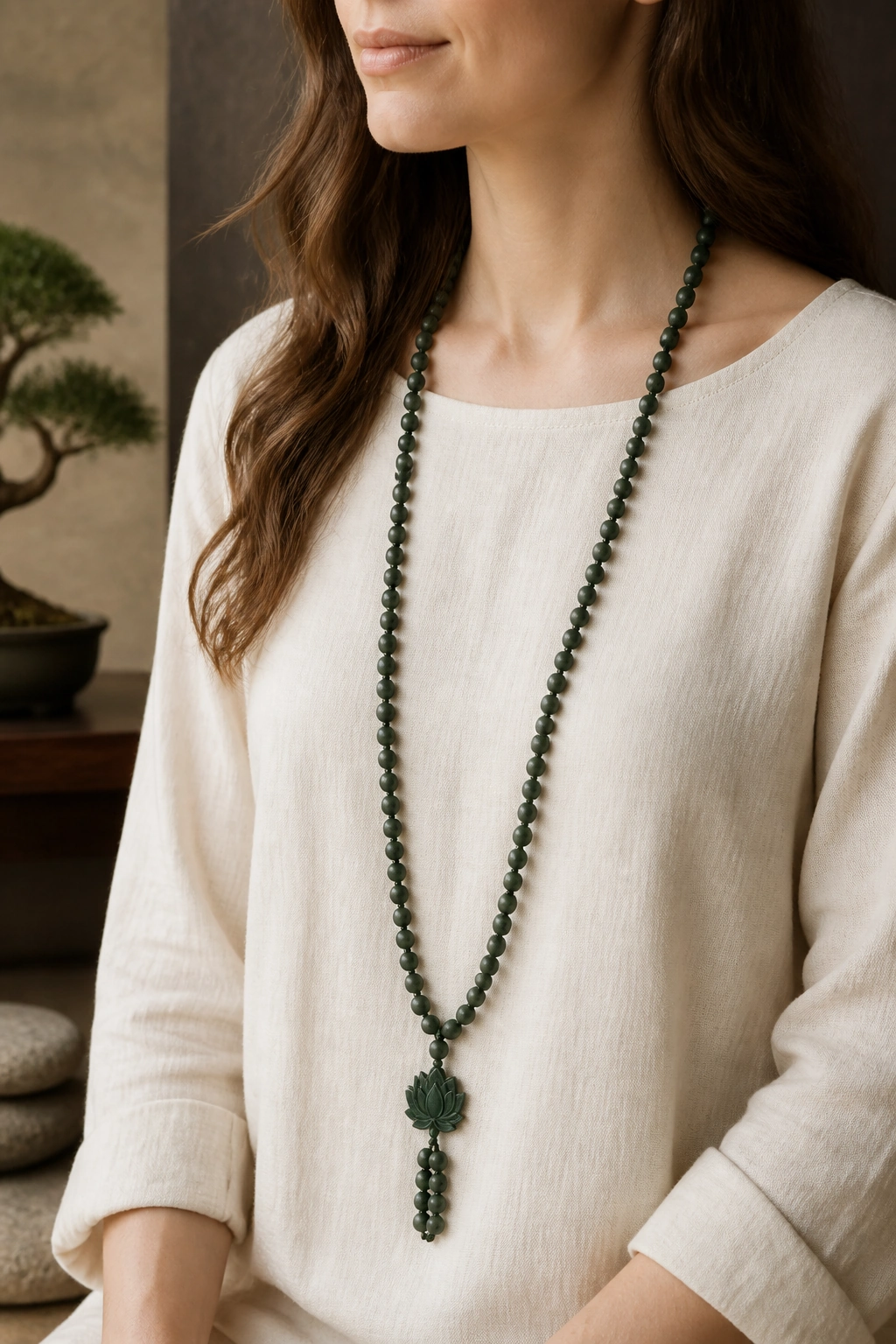 Mengling Hexiang 108-Bead Lotus Mala, 8mm - image 5