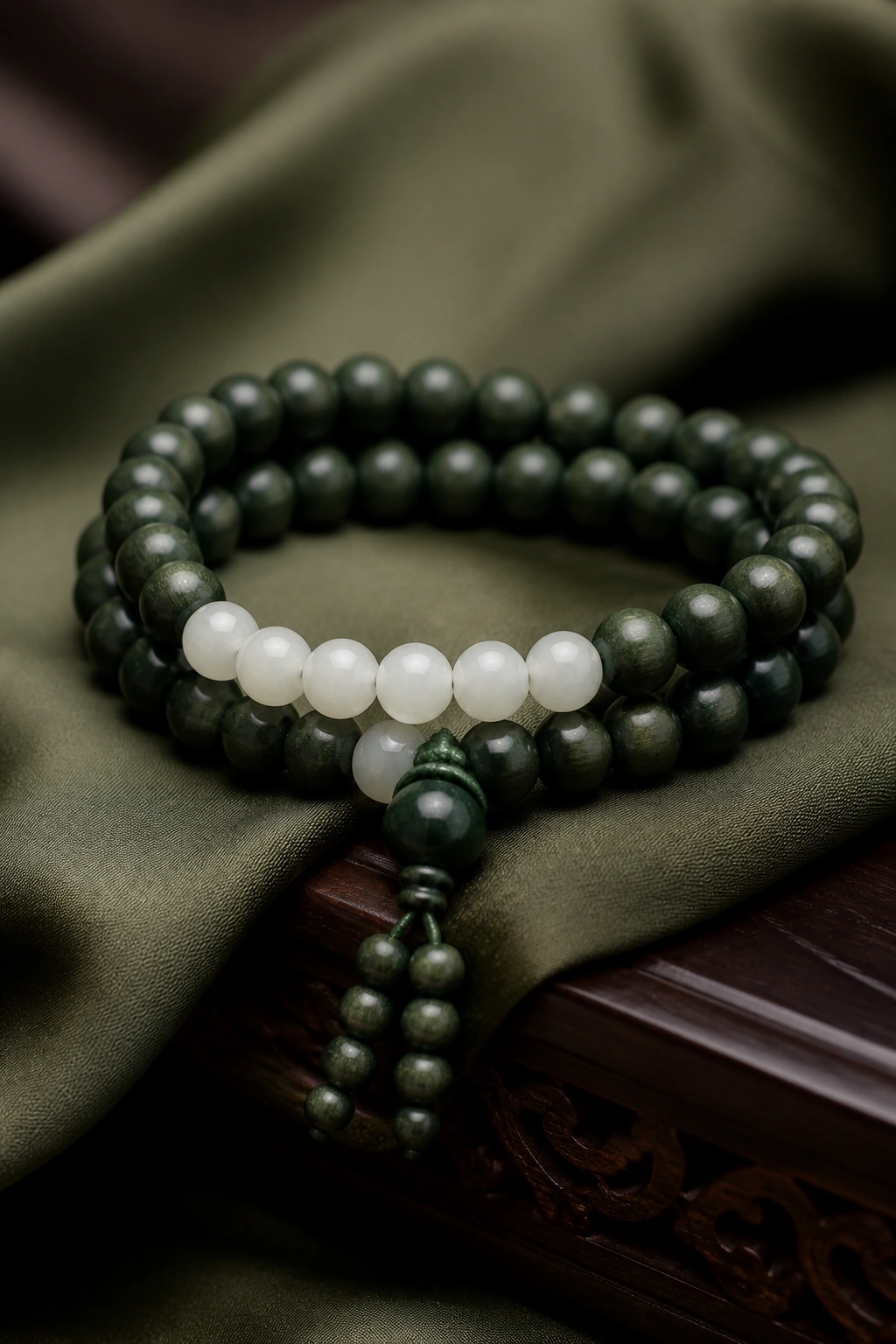 Five-Direction Hexiang Incense Bead Multi-Wrap Bracelet - image 3