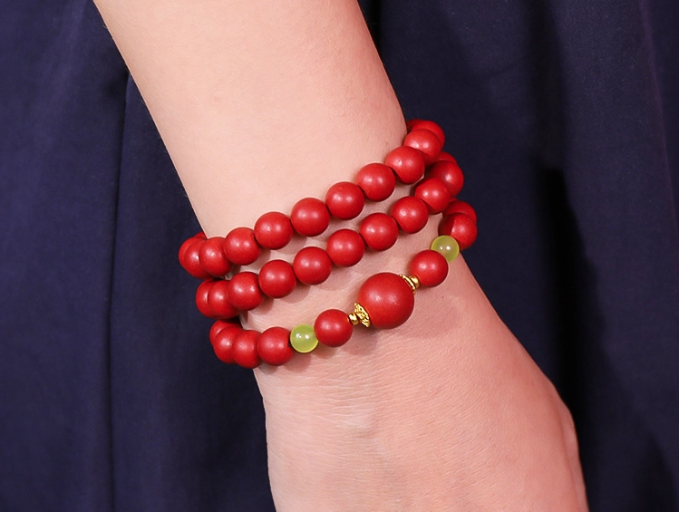 Red Incense Bead Multi-Wrap Bracelet
