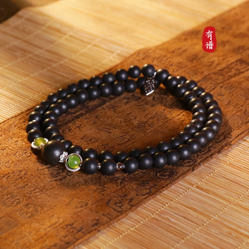 Dark Sandalwood Incense Bead Multi-Wrap Bracelet