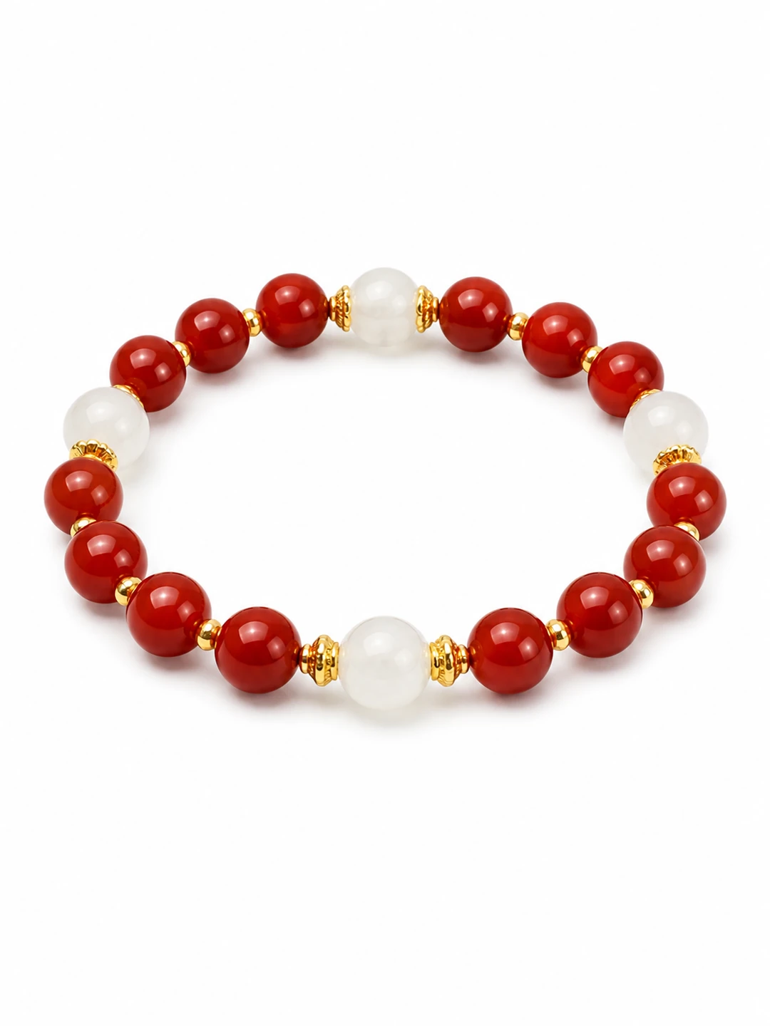 Red Incense Bead Bracelet with Pendant