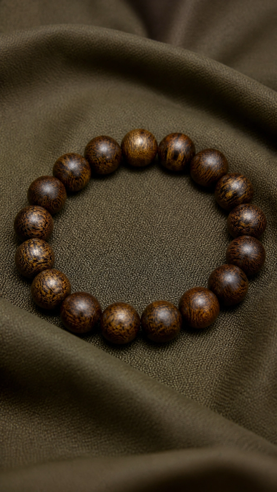 Natural Agarwood Round-Bead Bracelet - image 4