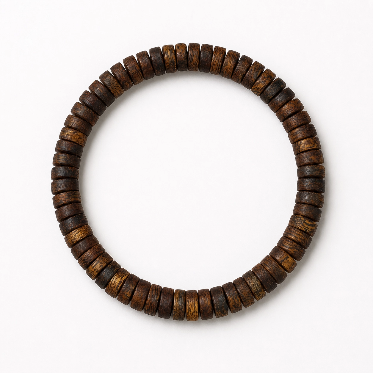 Agarwood Disc-Bead Bracelet