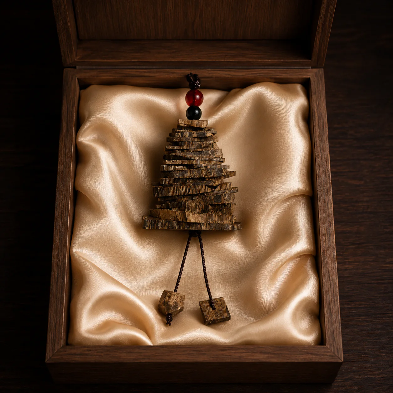 Agarwood pagoda ornament gift presentation