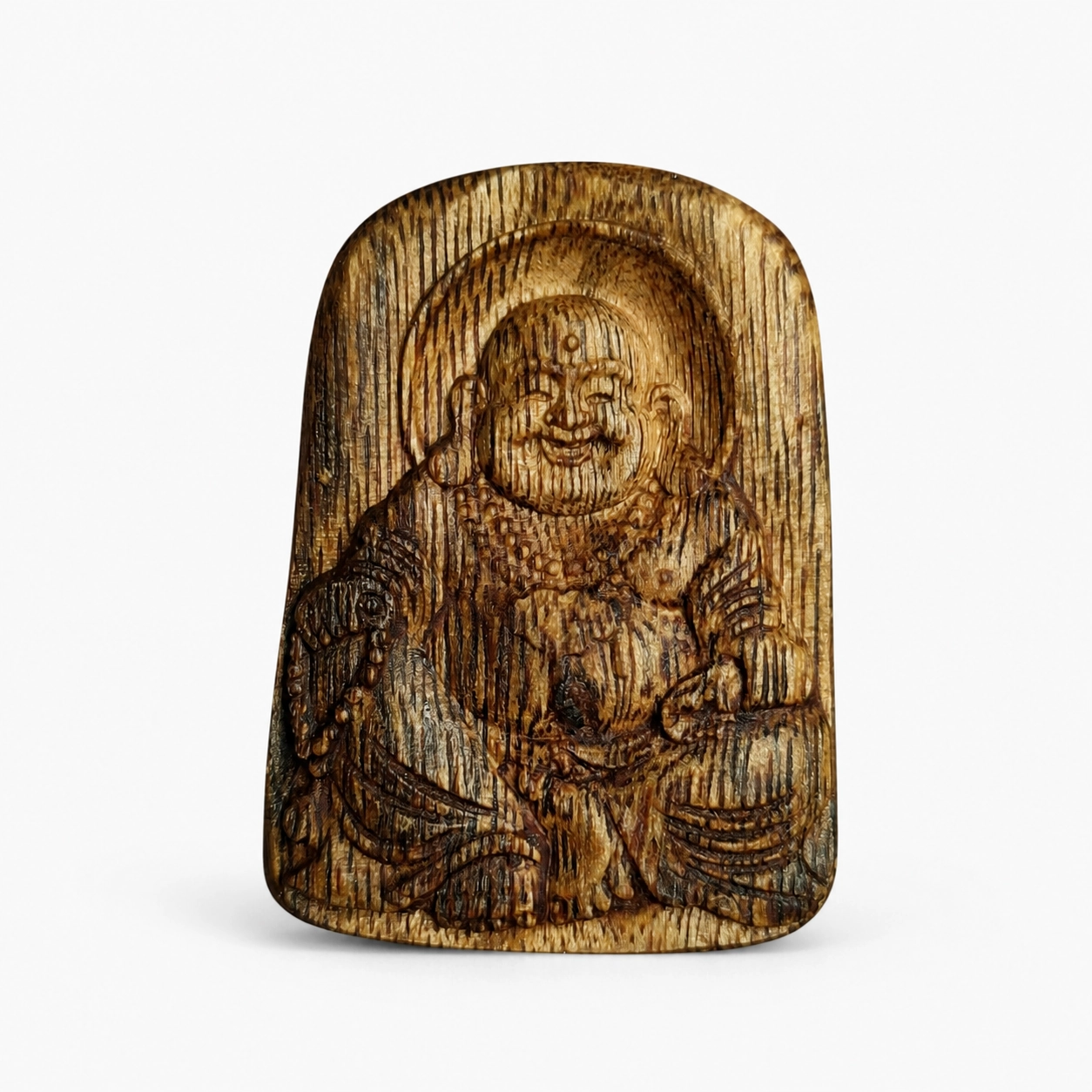 Carved Agarwood Buddha Pendant