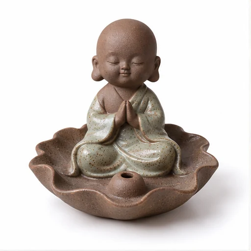 Meditating Monk Incense Holder-SeeBead--See the Unseen, Perceive the Peaceful