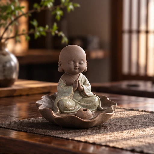 Meditating Monk Incense Holder-SeeBead--See the Unseen, Perceive the Peaceful