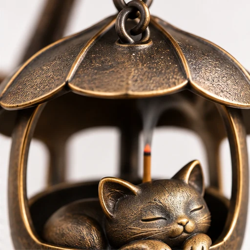Hanging Cat Lamp Incense Holder image 3