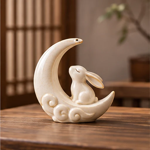 Moon Rabbit Incense Holder-SeeBead--See the Unseen, Perceive the Peaceful