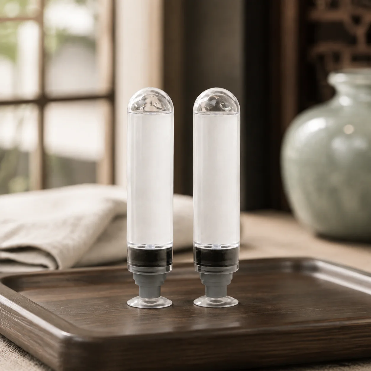 Agarwood fragrance liquid set of two in a refined setting