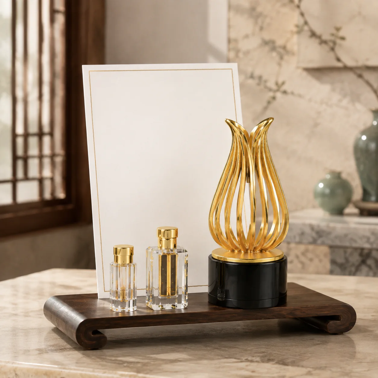 Hui'an agarwood balm 5g presentation set in a refined setting