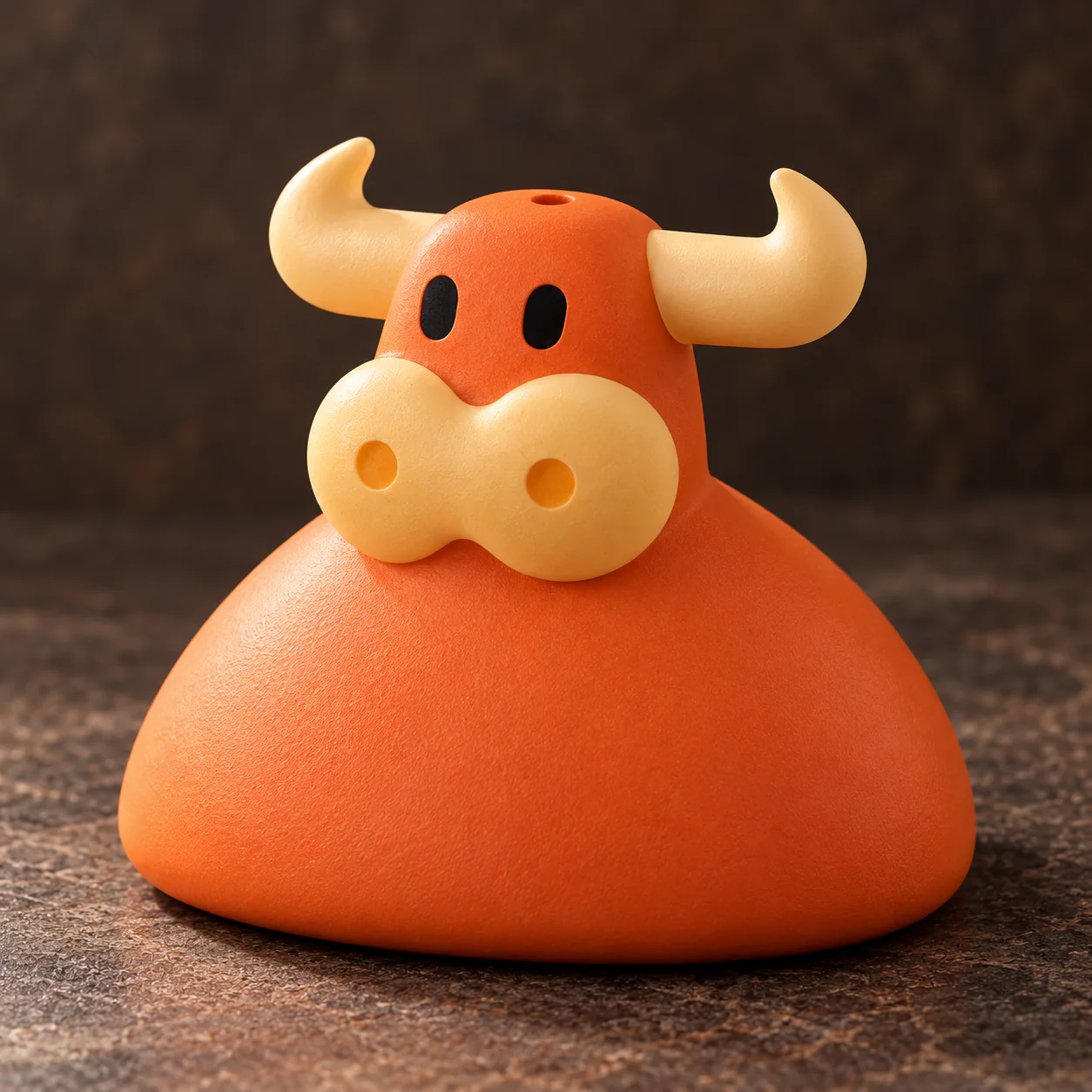 Playful Bull Incense Holder showing matte ceramic texture and top opening