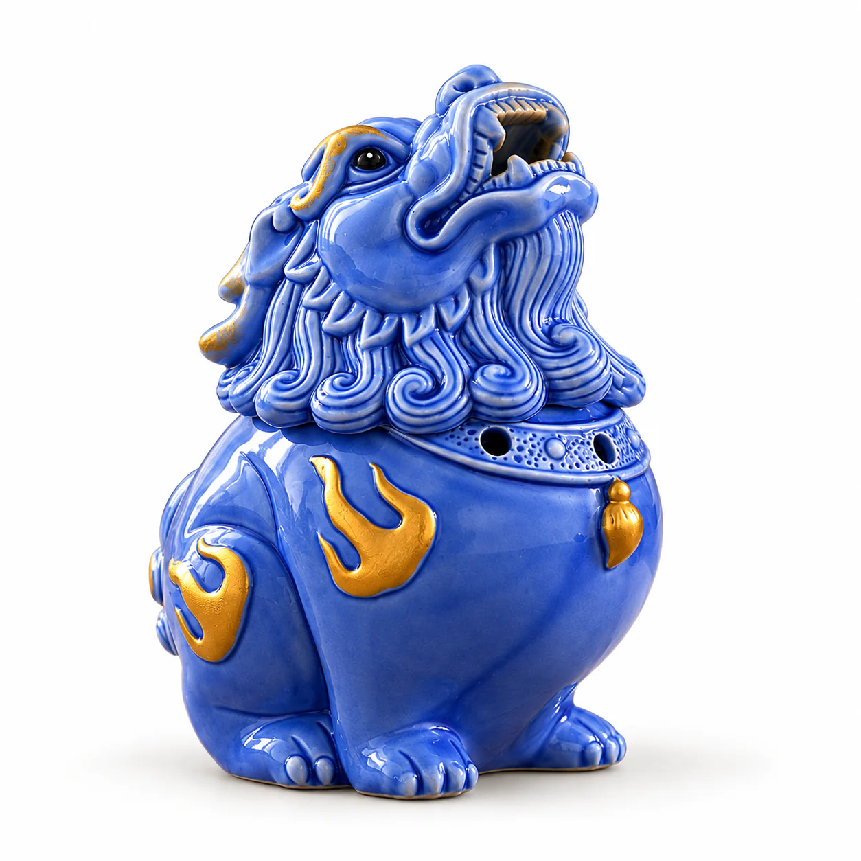 Celestial Guardian Ceramic Coil Incense Burner on a clean warm-white background