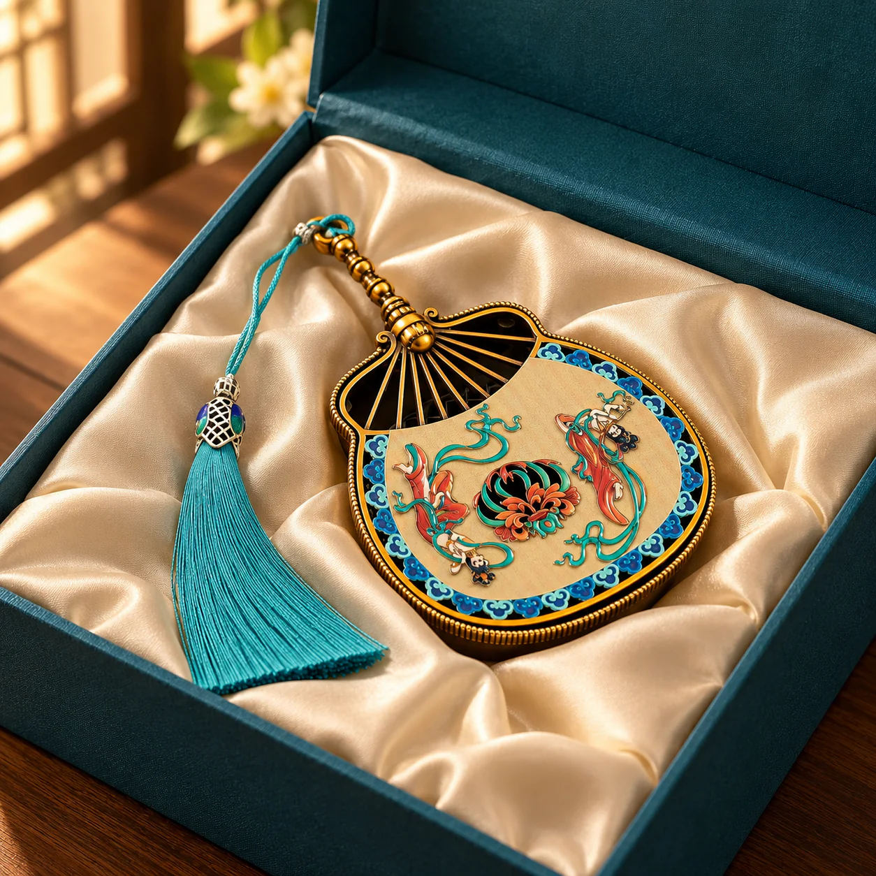 Dunhuang Enamel Incense Burner presented in an unbranded gift box