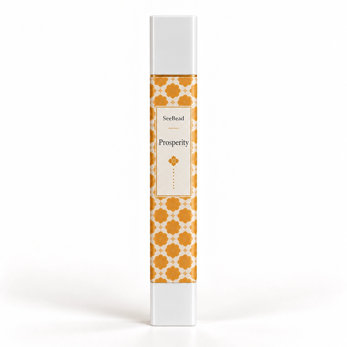 Prosperity style SeeBead stick incense case in ochre