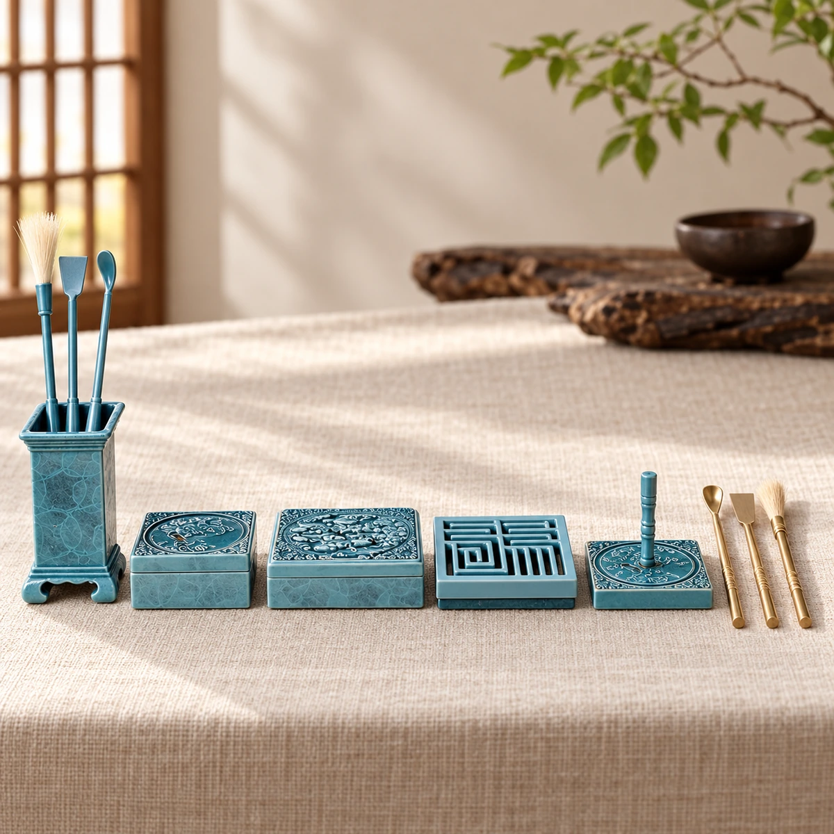 Nine-piece incense ceremony tool set
