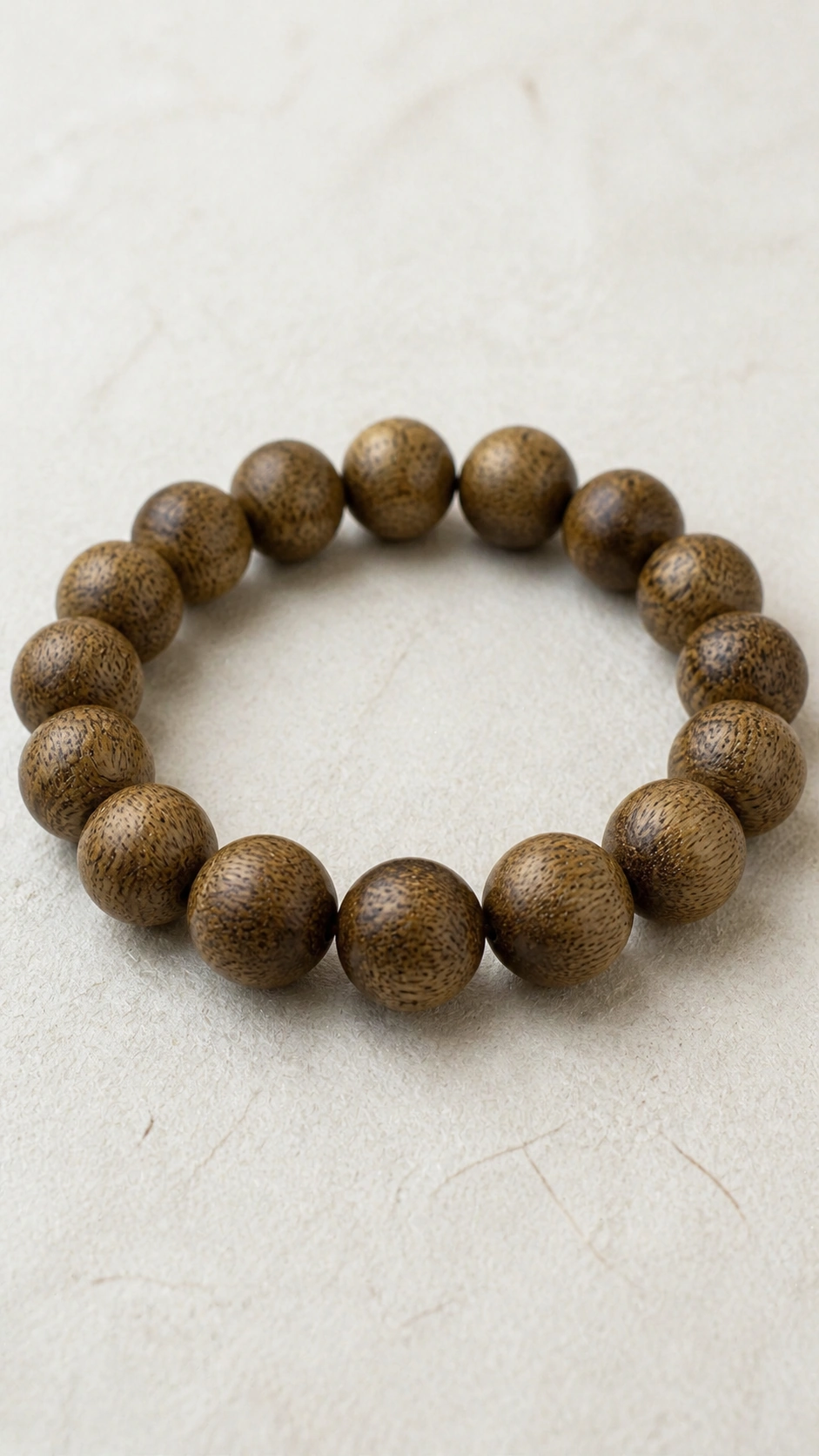Green Agarwood Five-Element Necklace - Earth, 4mm - image 3