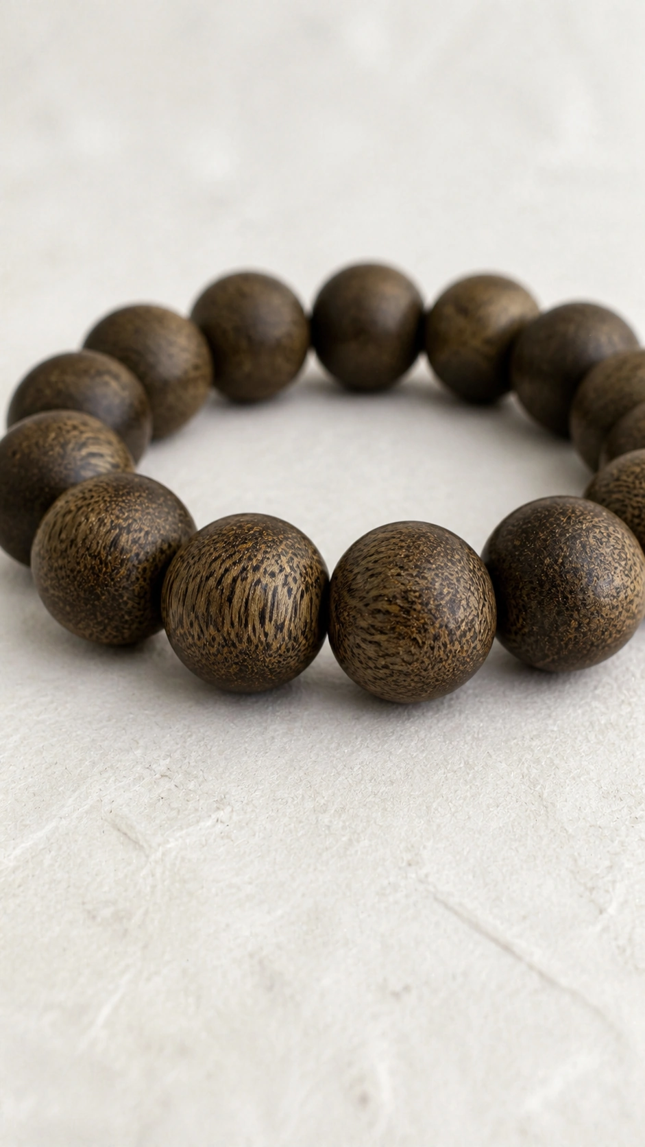 Green Agarwood Five-Element Necklace - Water, 4mm - image 4