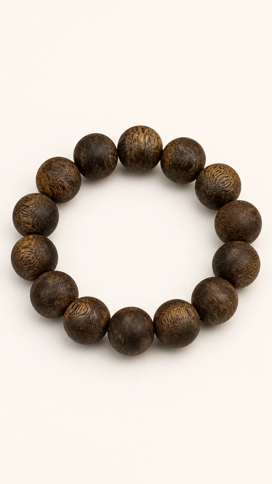 Green Agarwood Five-Element Necklace - Water, 4mm - image 6