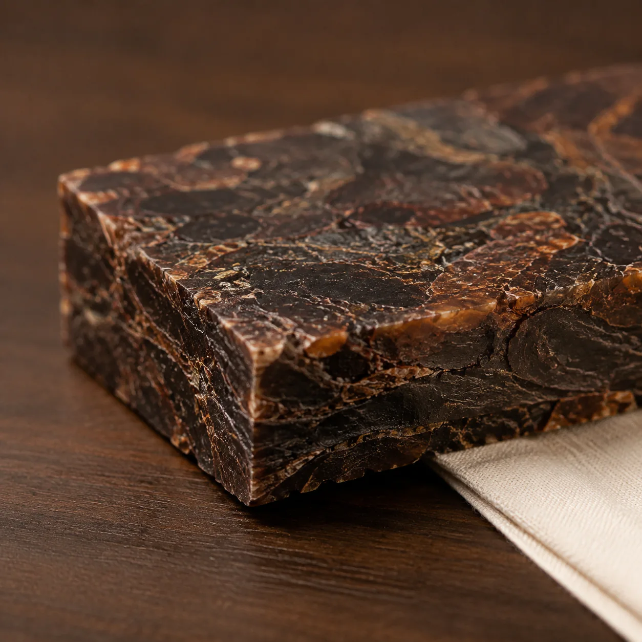 Agarwood fragrance soap layered edge detail