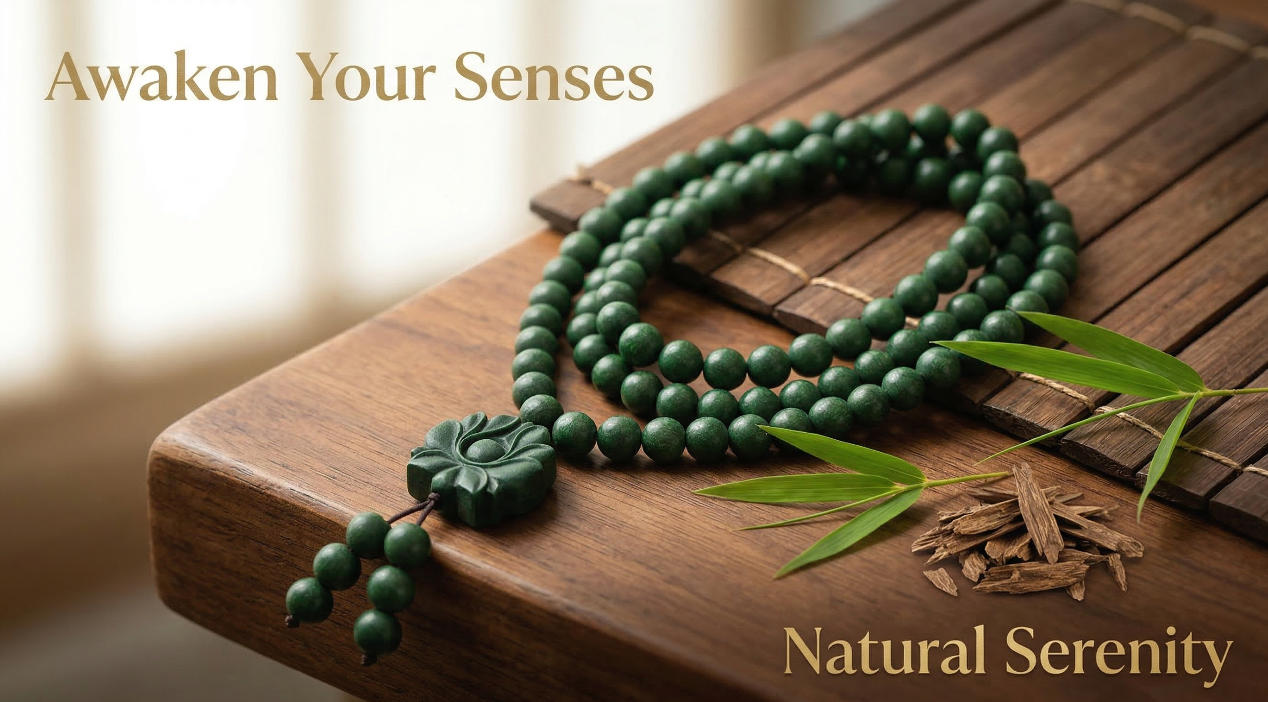 108 Beads Mala Bracelet Sandalwood 8mm Meditation Prayer Beads Healing Yoga Mindfulness Spiritual Jewelry Lotus Pendant