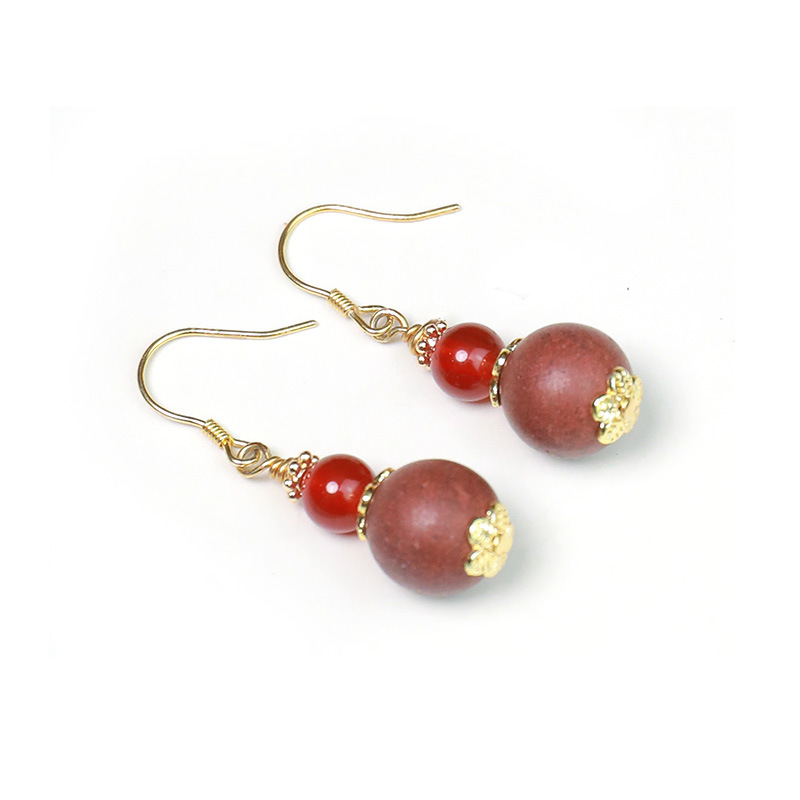 Scented Bead Earrings, TikTok Bestseller, Lady Flower's Fragrance Earrings, 10mm, New Chinese Style Retro Scented Original Earrings