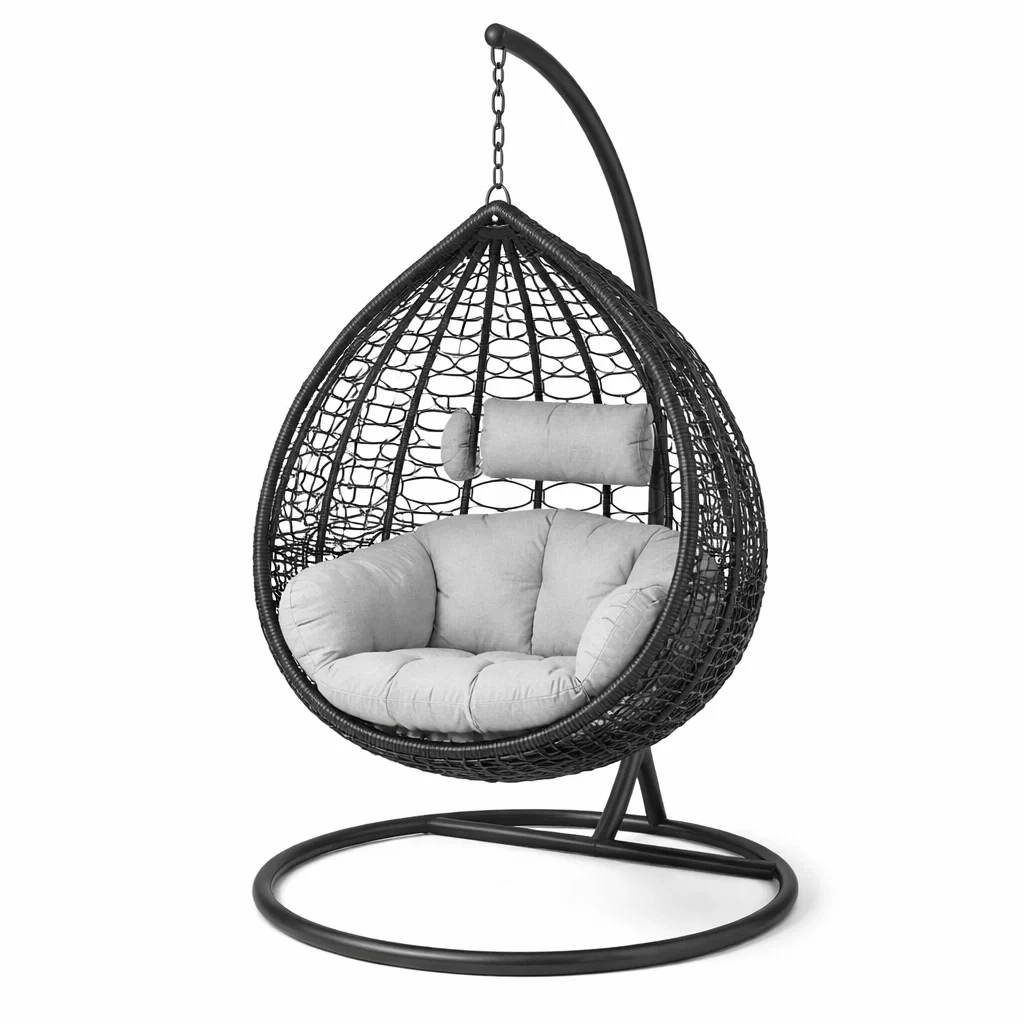 Fauteuil suspendu en forme d'œuf