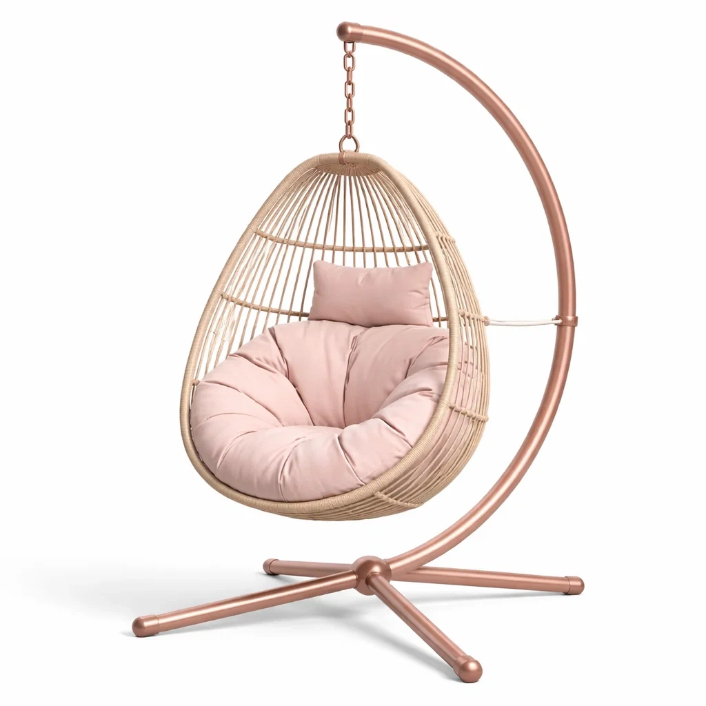 Fauteuil suspendu en forme d'œuf