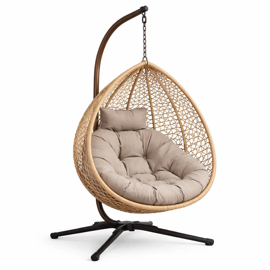 Fauteuil suspendu en forme d'œuf