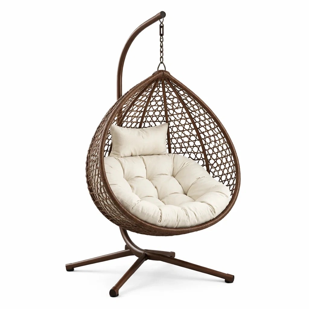 Fauteuil suspendu en forme d'œuf