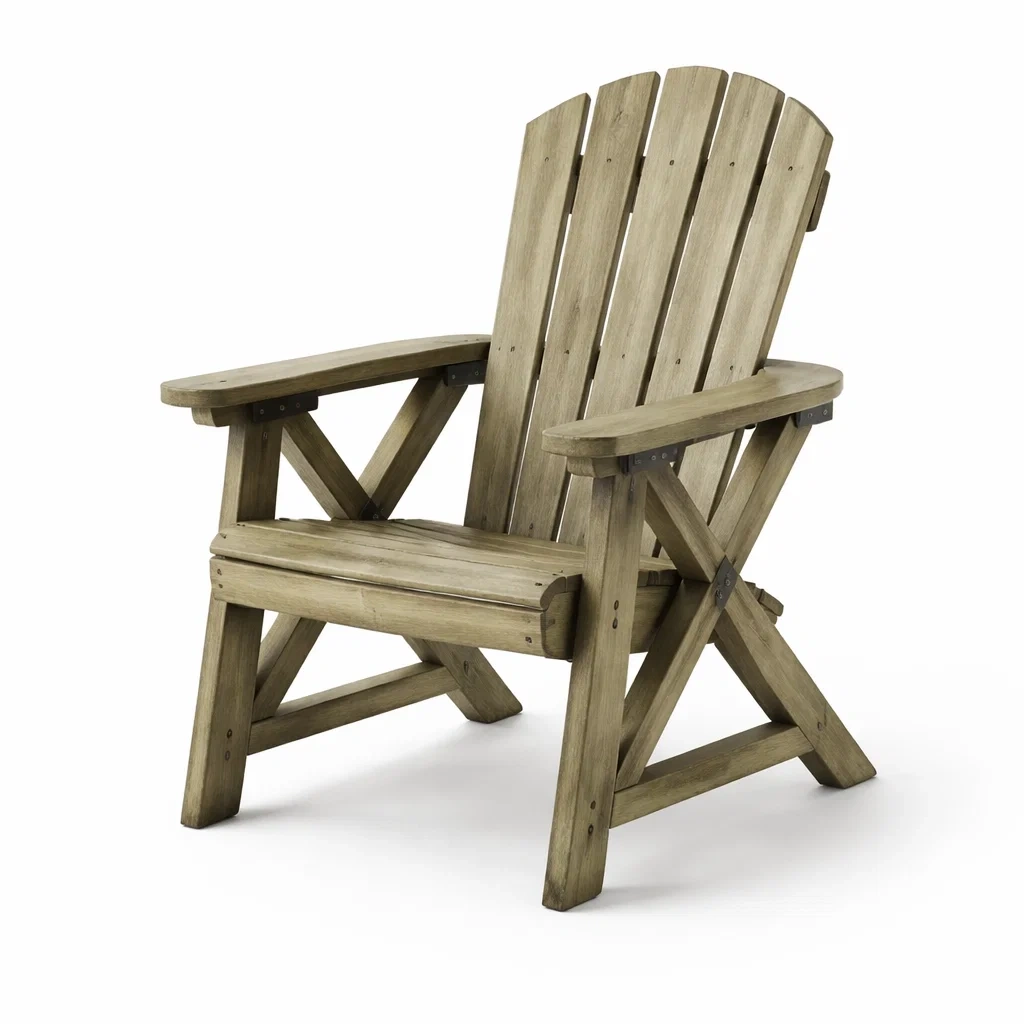 Fauteuil de détente Adirondack en bois d'acacia-PLUSHSEATS