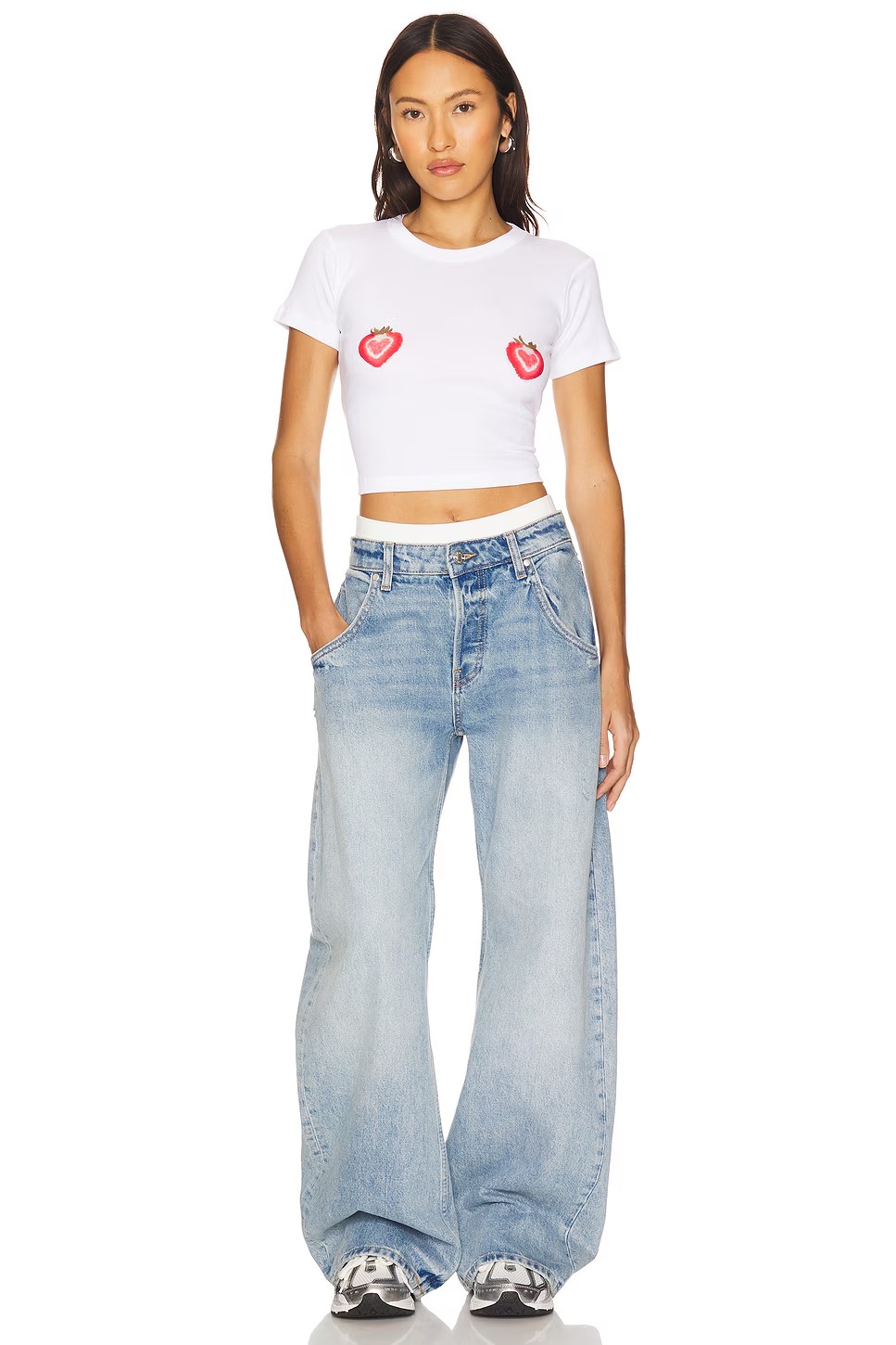 Strawberry Print Baby Tee