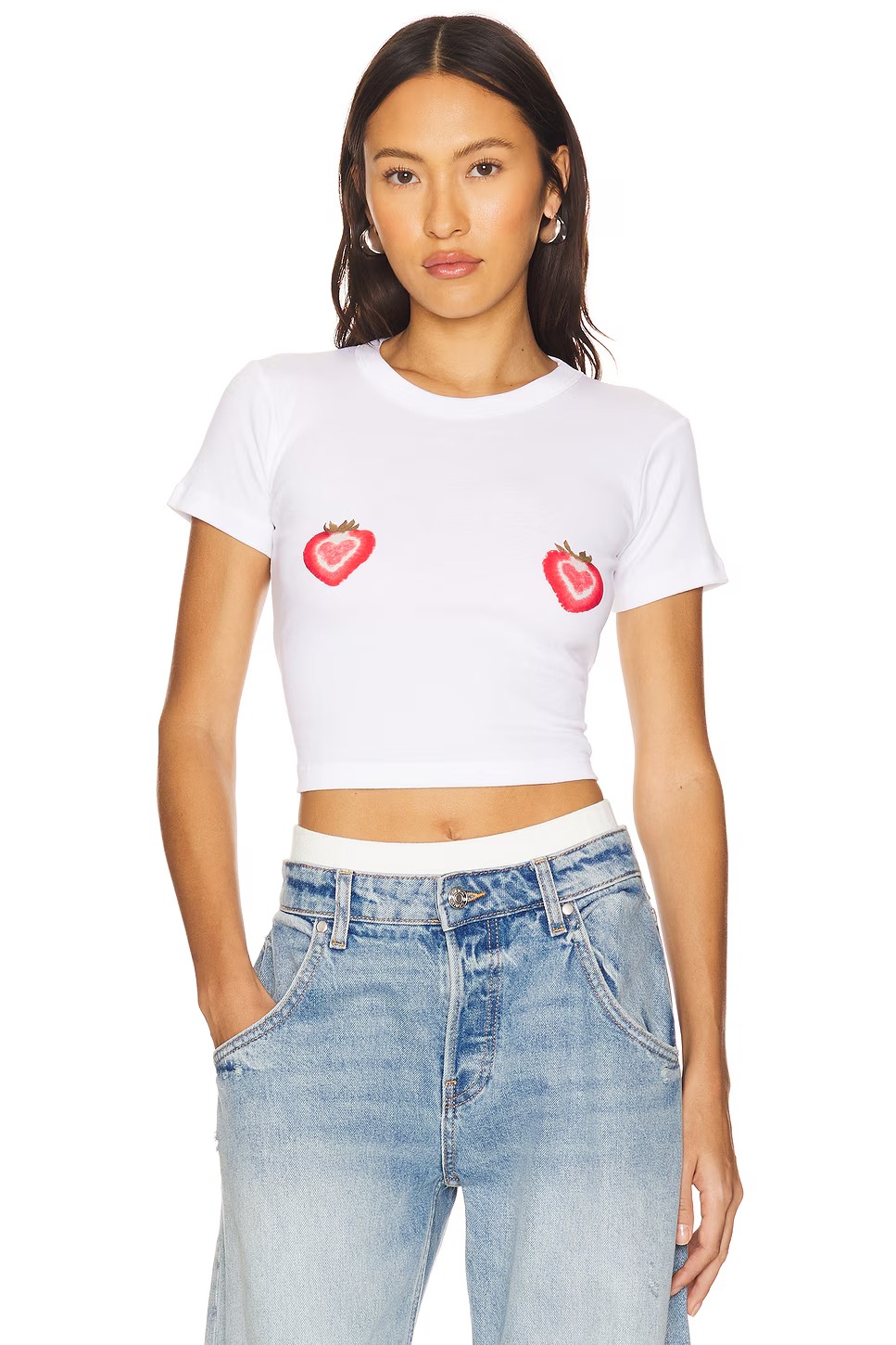 Strawberry Print Baby Tee