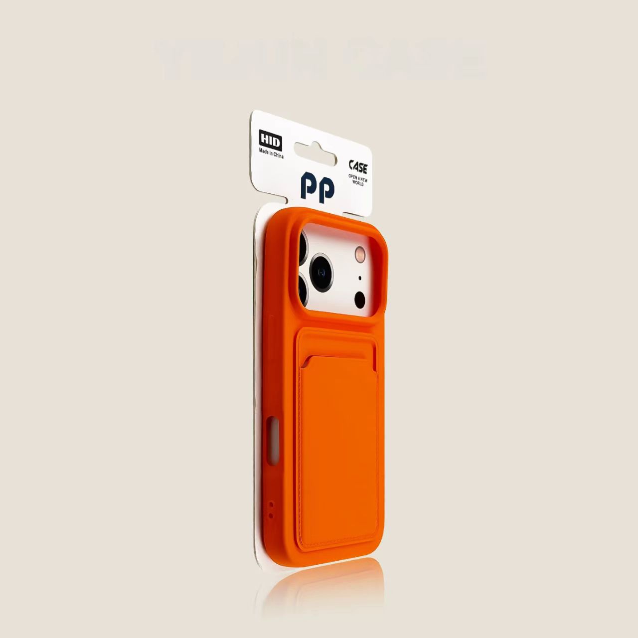 Minimal solid color iPhone case orange slim protective cover