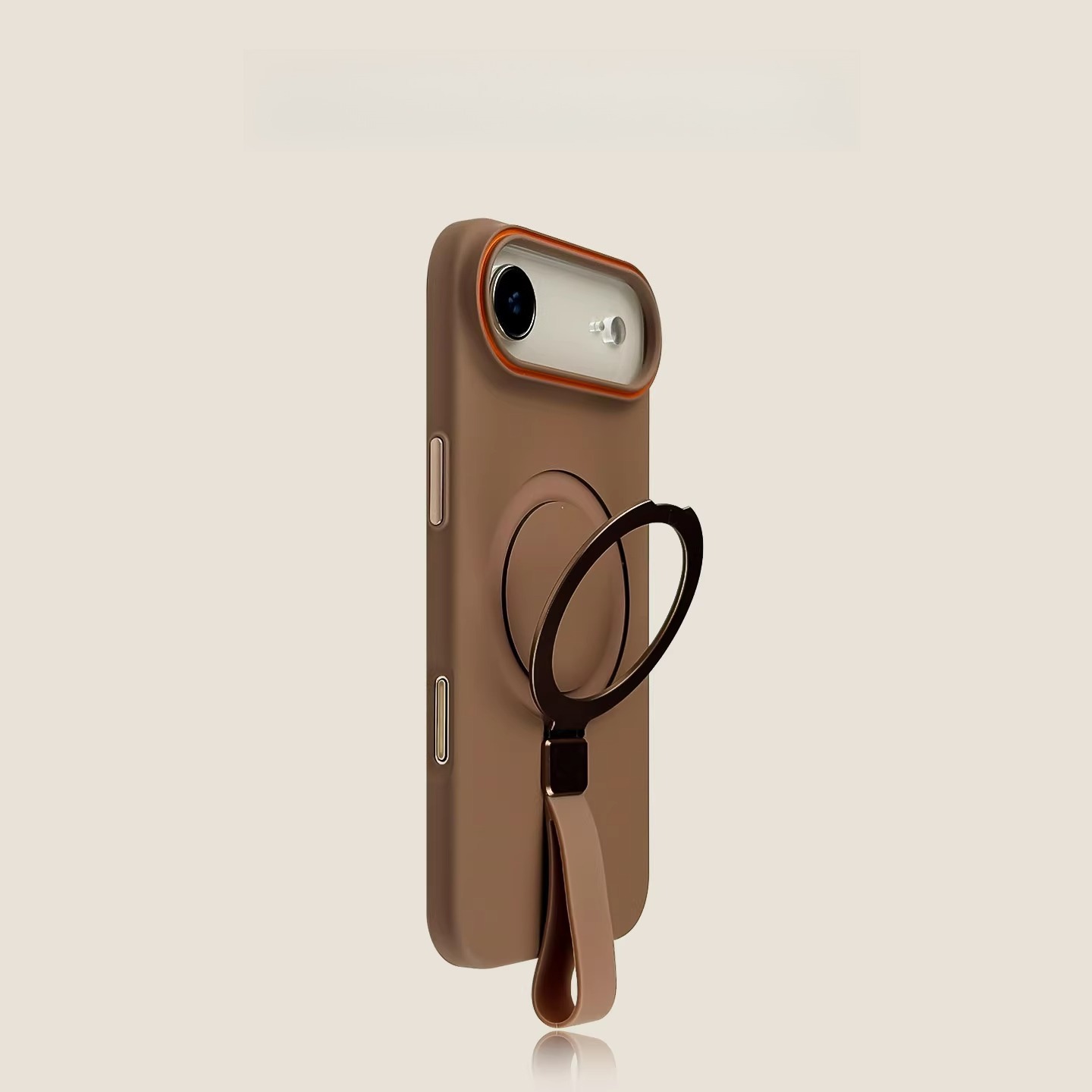 IPhone case pink lanyard holder, skin sensitive magnetic suction anti drop, internet famous, simple large hole-Velvertcase
