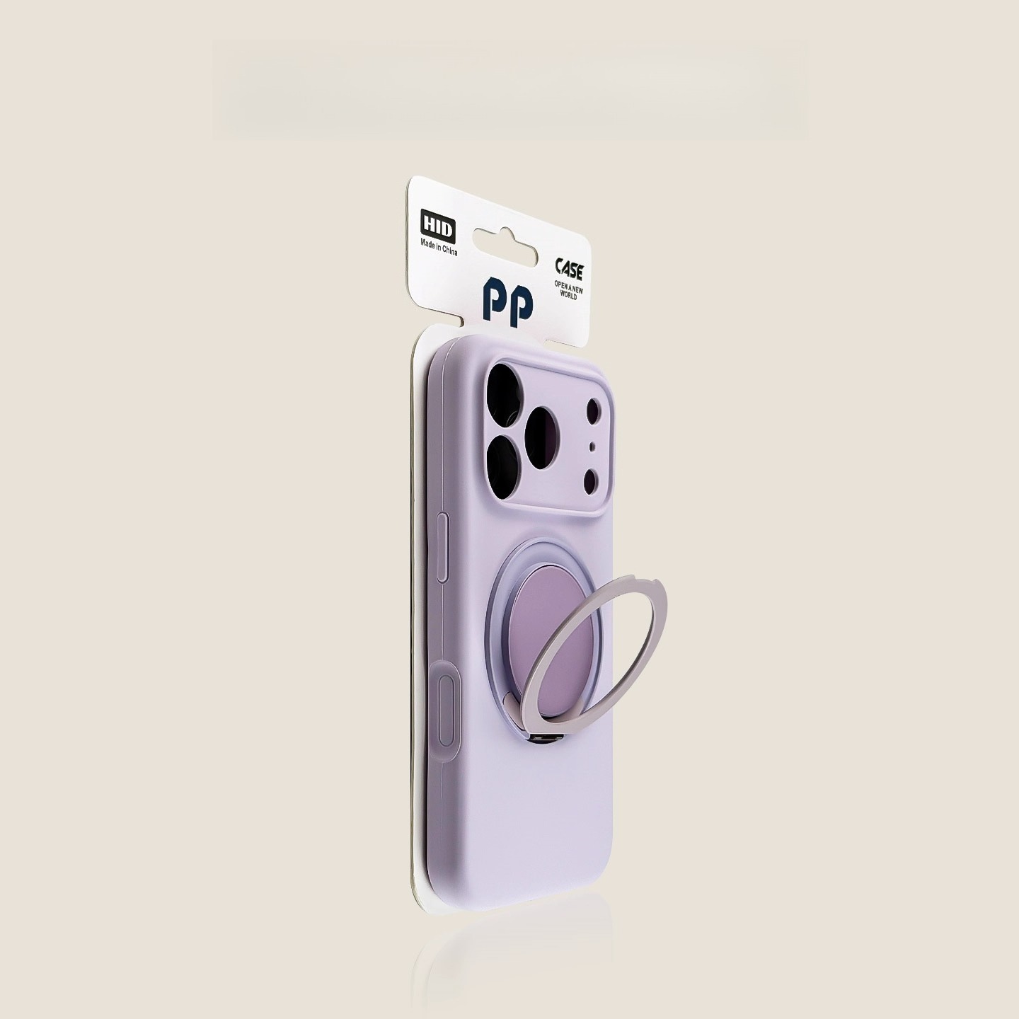 Fuchsia red MagSafe-compatible iPhone case with heart grip, slim protective cover