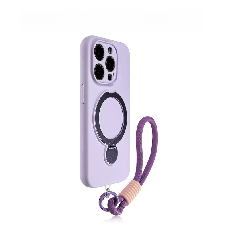 Mobile phone case rotating bracket, iPhone silicone explosive, super anti drop, precision hole, high-end feel-Velvertcase