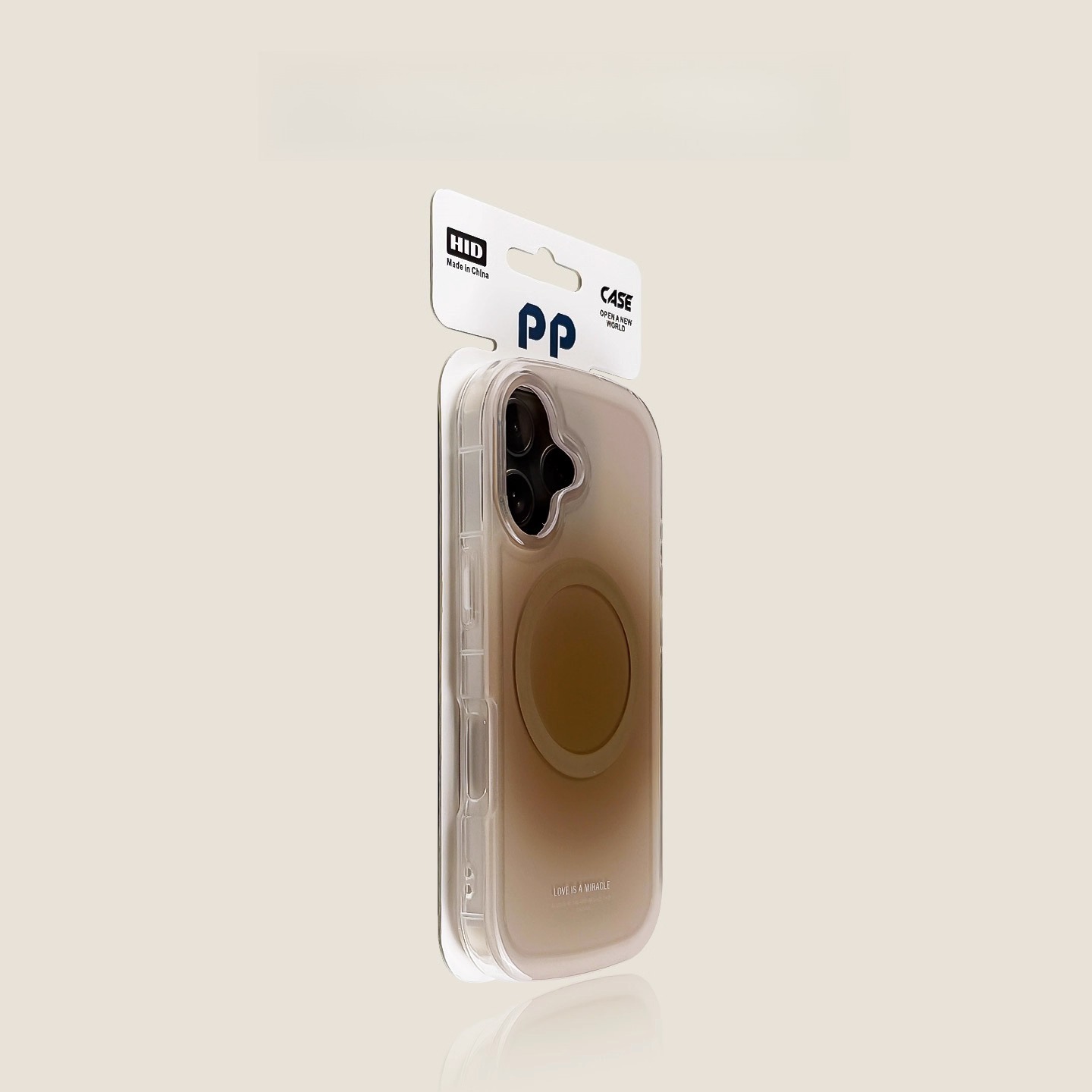 Brown iPhone case, classic slim protective phone cover with warm tone look