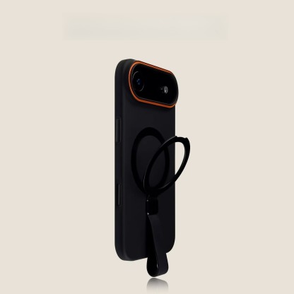 IPhone case pink lanyard holder, skin sensitive magnetic suction anti drop, internet famous, simple large hole-Velvertcase