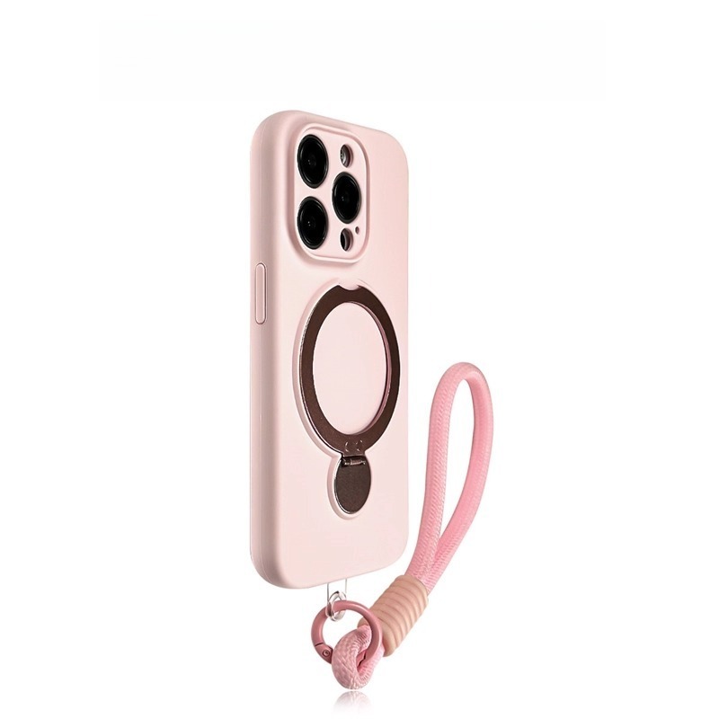 Mobile phone case rotating bracket, iPhone silicone explosive, super anti drop, precision hole, high-end feel-Velvertcase