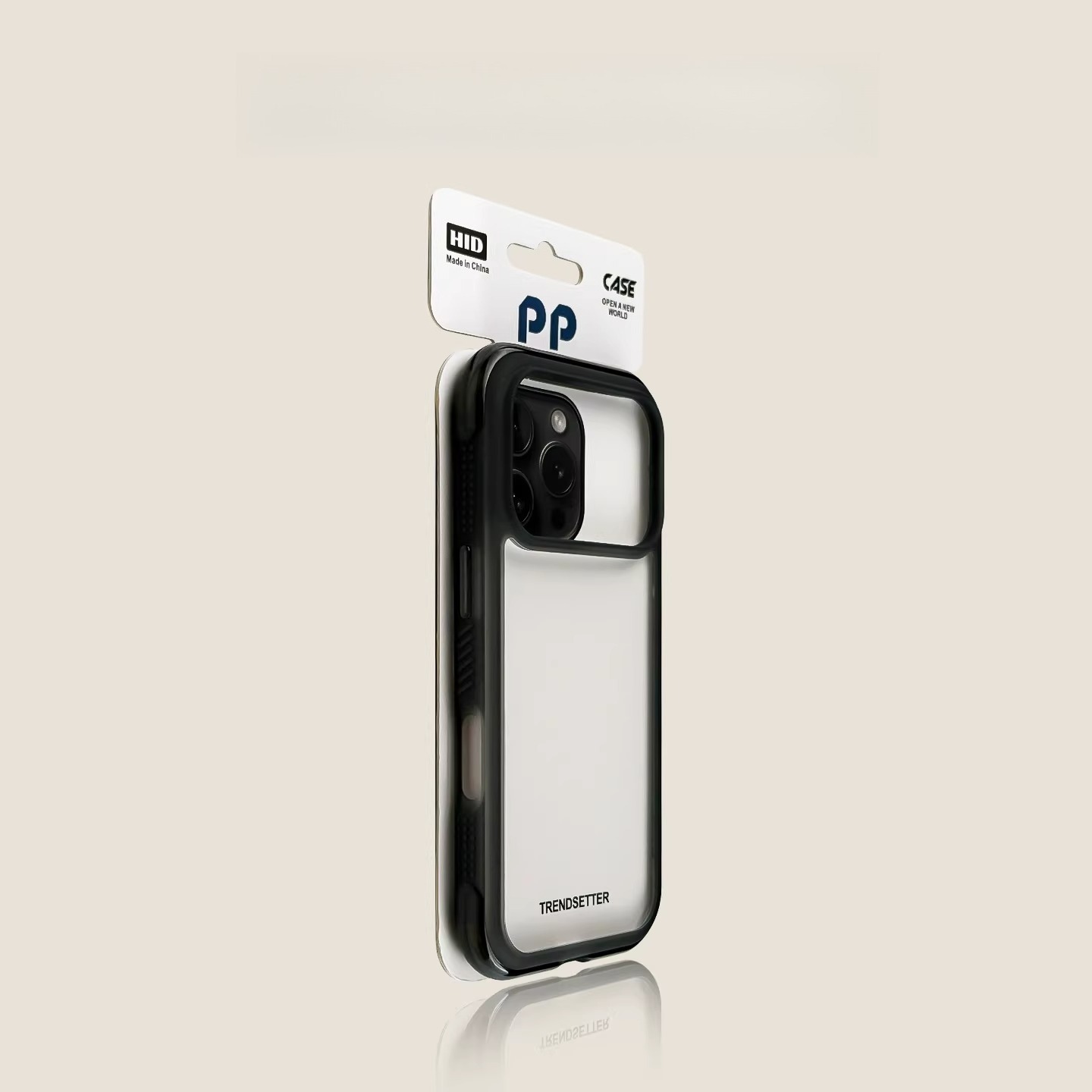 White transparent iPhone case with anti drop airbag, new minimalist and high-end couple design