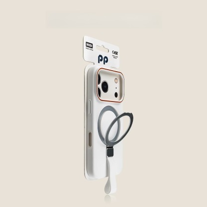 IPhone case pink lanyard holder, skin sensitive magnetic suction anti drop, internet famous, simple large hole-Velvertcase