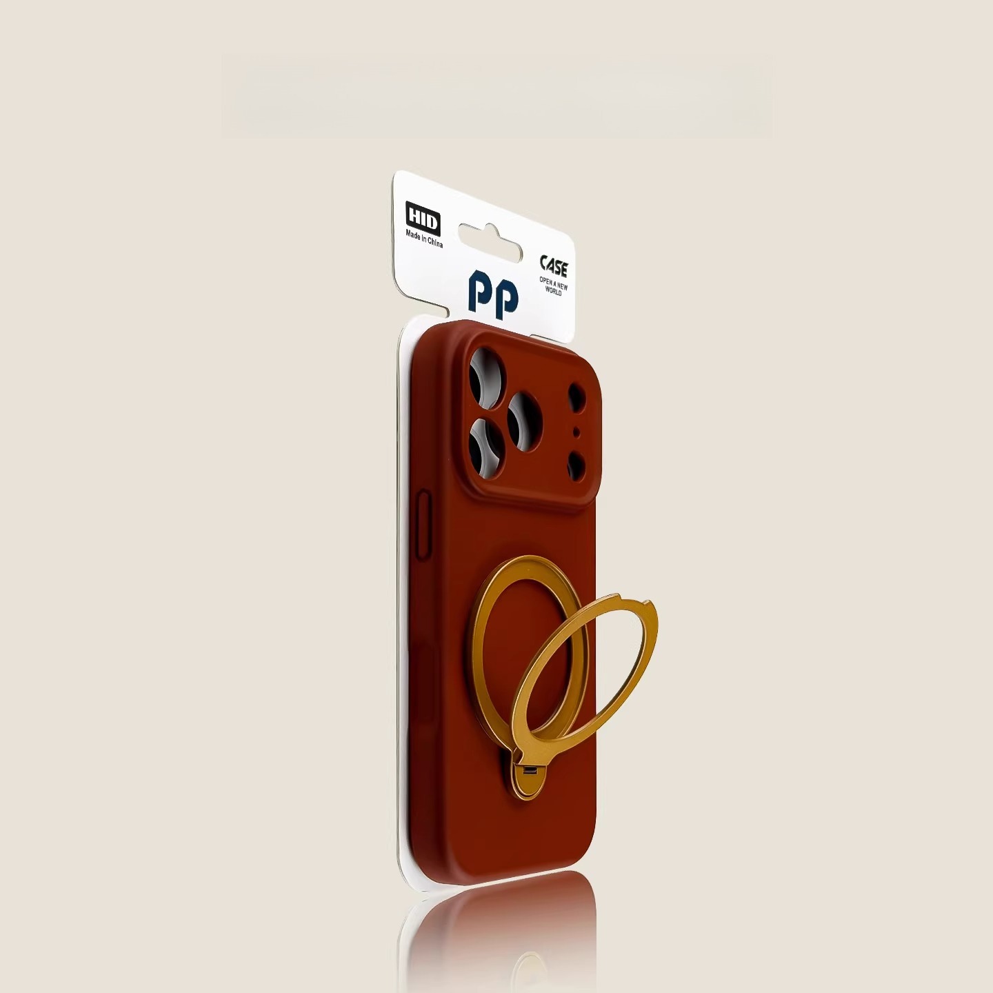 Also suitable for Apple iPhone 1, brown magnetic case, new liquid crystal perforated anti-drop, couple case.-Velvertcase