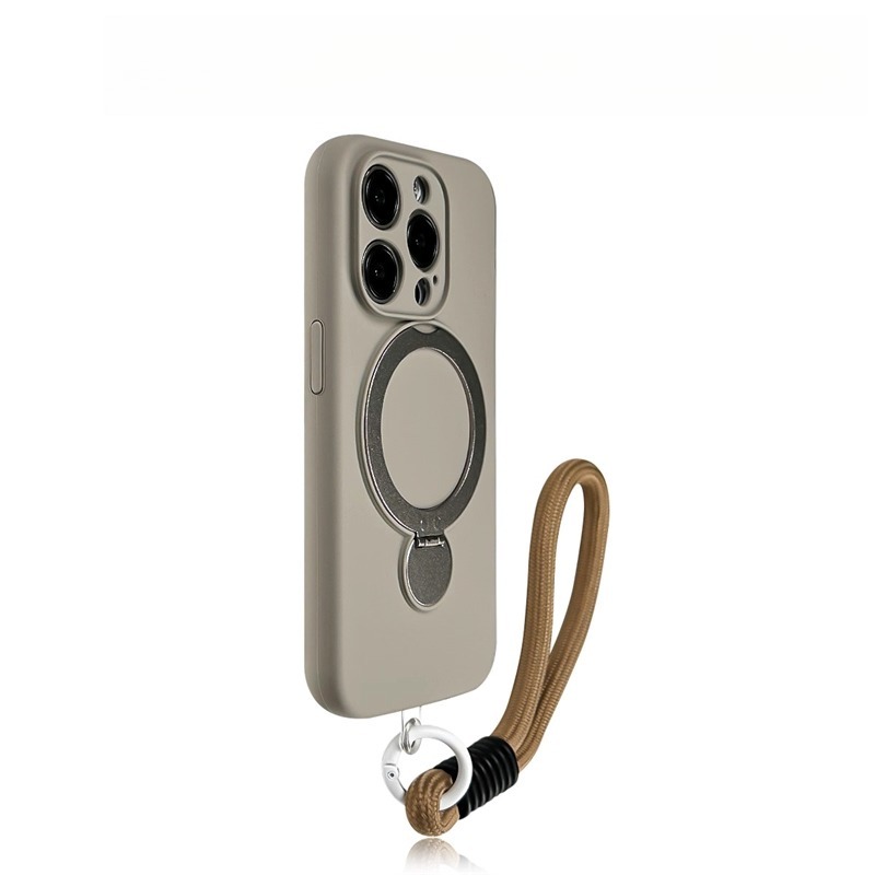 Mobile phone case rotating bracket, iPhone silicone explosive, super anti drop, precision hole, high-end feel-Velvertcase